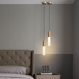 Suspension moderne givrée et brossée