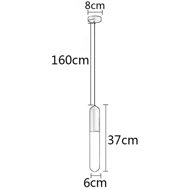 Suspension moderne givrée et brossée