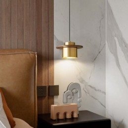 Suspension moderne à une lumière en laiton pour îlot