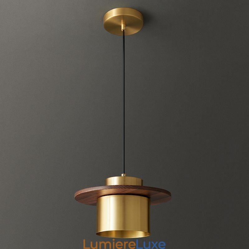 Suspension moderne à une lumière en laiton pour îlot