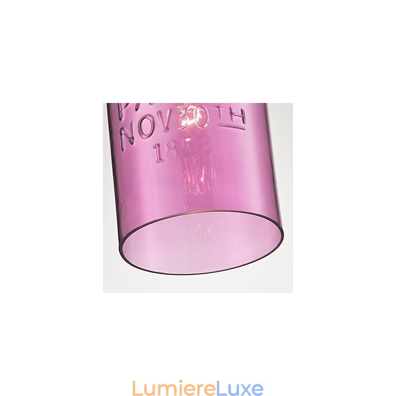 Suspension moderne en verre à 1 lumière, design à bulles transparentes