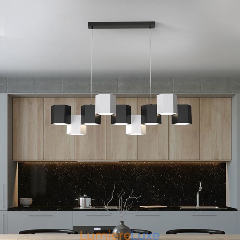 Lampe suspendue hexagonale moderne et créative