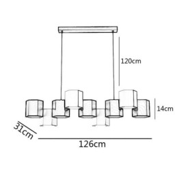 Lampe suspendue hexagonale moderne et créative