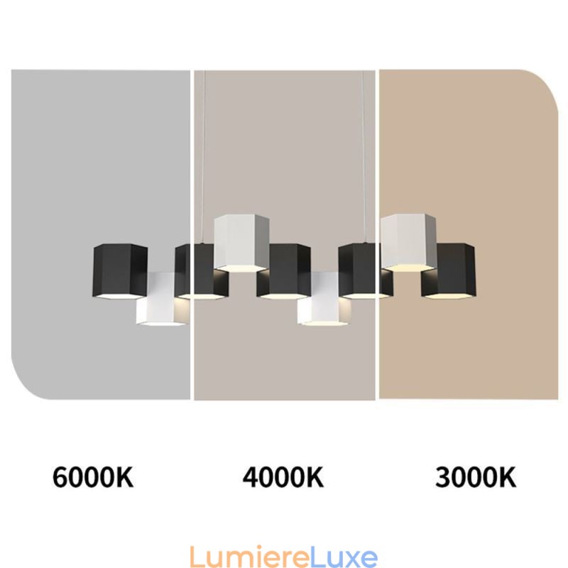 Lampe suspendue hexagonale moderne et créative