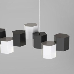 Lampe suspendue hexagonale moderne et créative