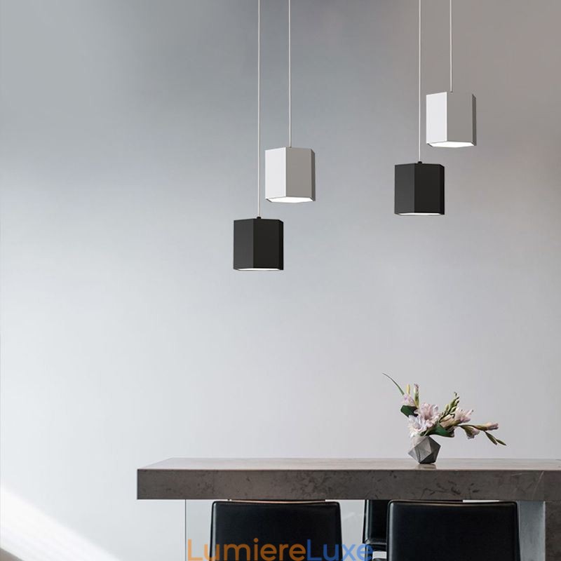 Lampe suspendue hexagonale moderne et simple