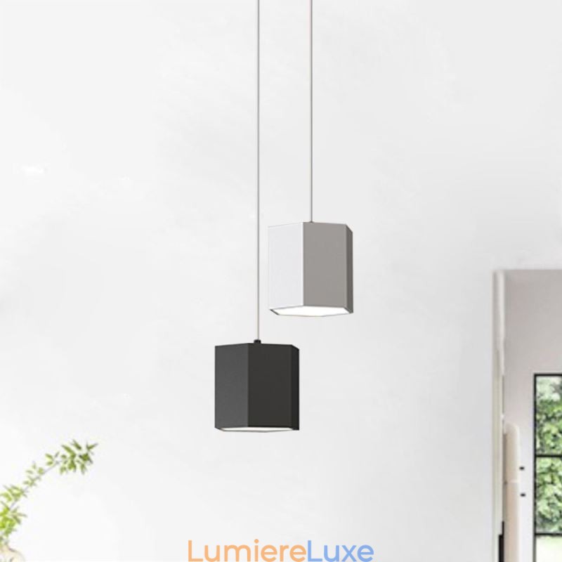 Lampe suspendue hexagonale moderne et simple