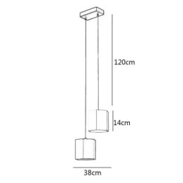 Lampe suspendue hexagonale moderne et simple