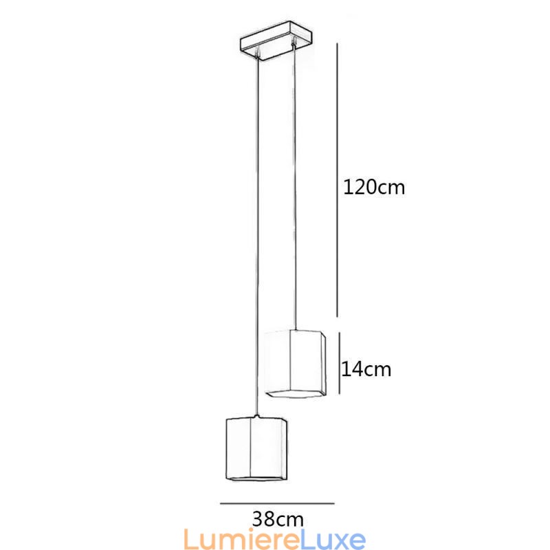Lampe suspendue hexagonale moderne et simple