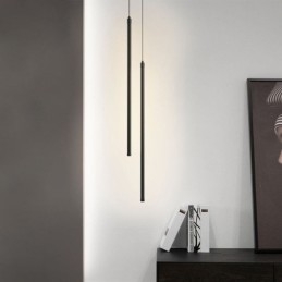 Lampe suspendue nordique à long tube pour îlot