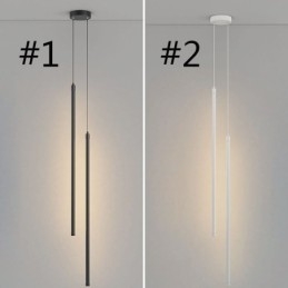 Lampe suspendue nordique à long tube pour îlot