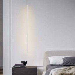 Lampe suspendue nordique à long tube pour îlot