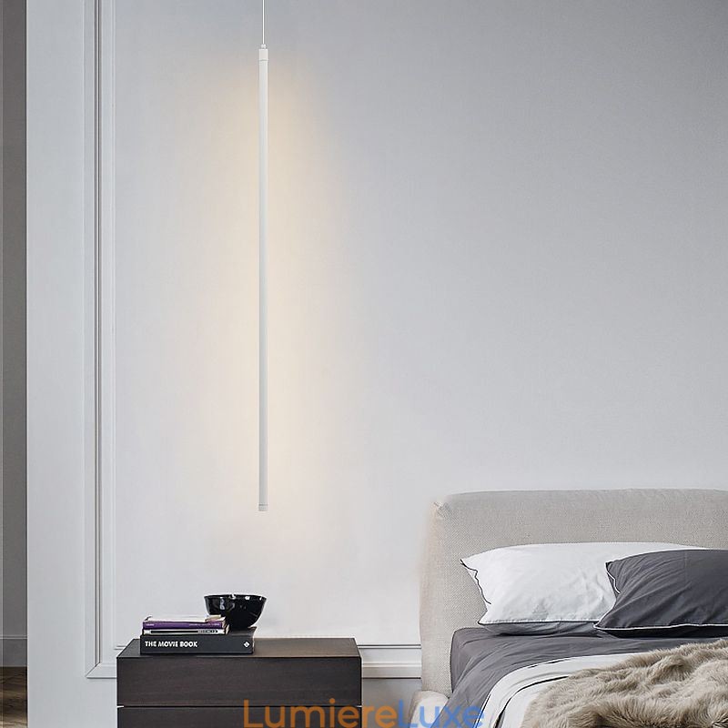 Lampe suspendue nordique à long tube pour îlot