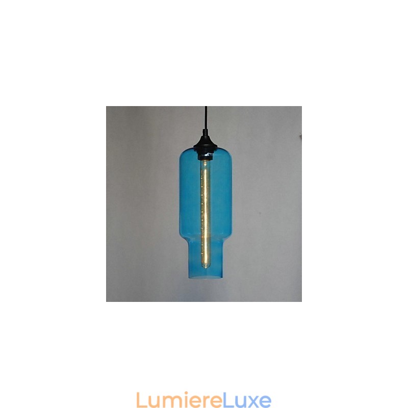 Suspension moderne en verre au design bulle marron