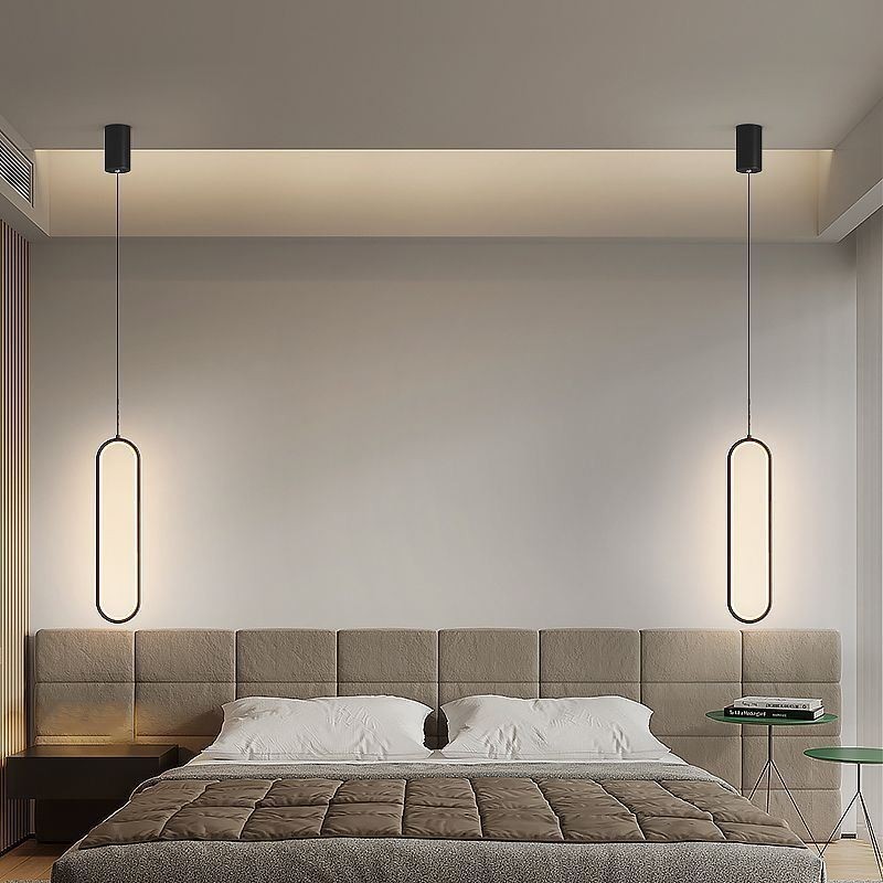 Suspension moderne et minimaliste ovale