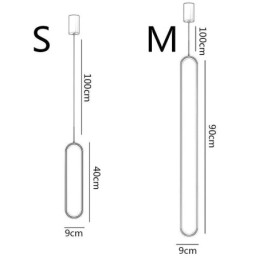 Suspension moderne et minimaliste ovale