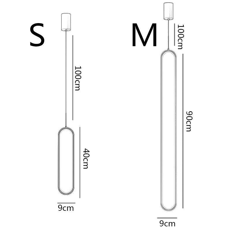 Suspension moderne et minimaliste ovale