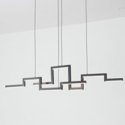 Lustre suspendu moderne en acrylique noir