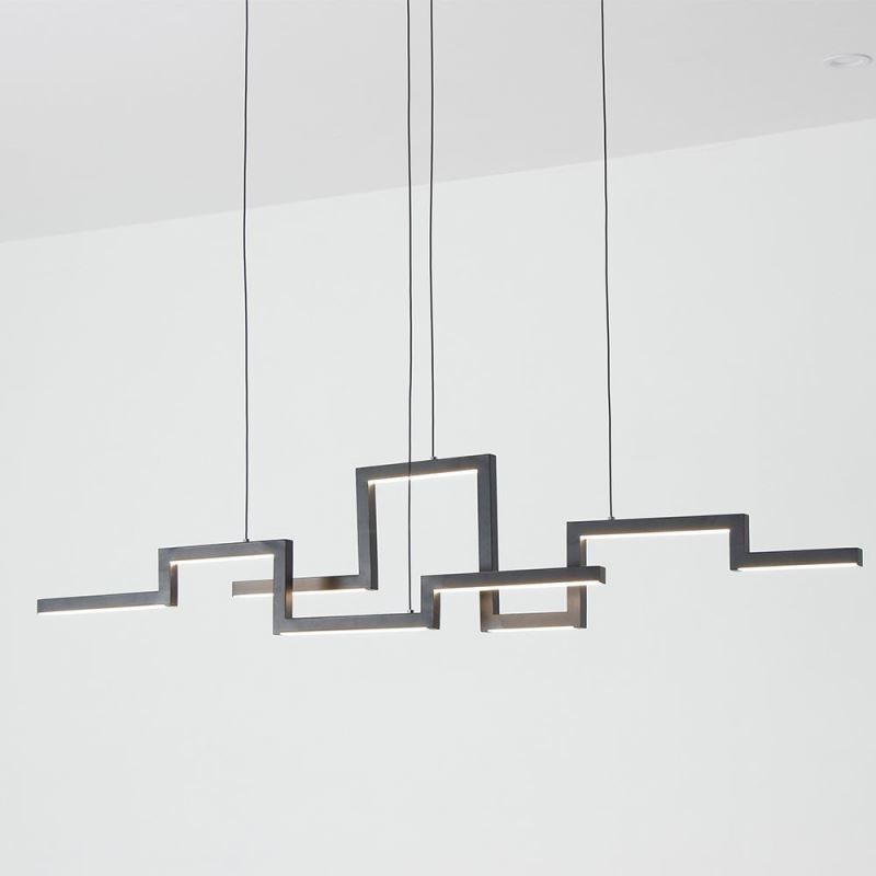 Lustre suspendu moderne en acrylique noir