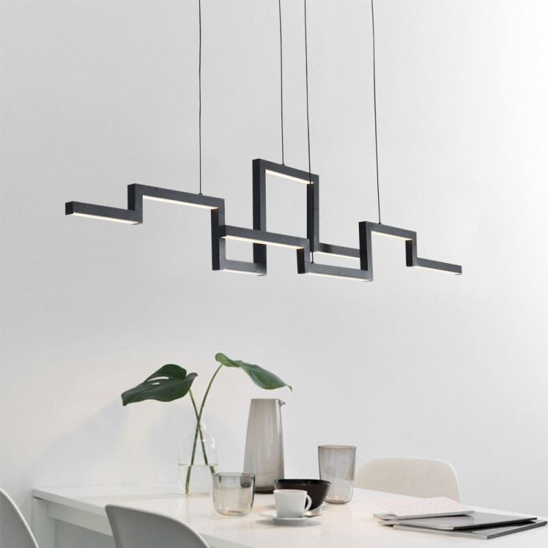 Lustre suspendu moderne en acrylique noir