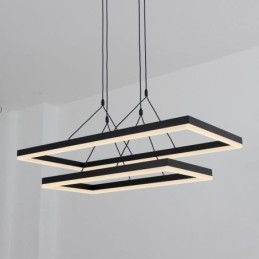 Lustre suspendu moderne en acrylique noir