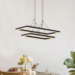Lustre suspendu moderne en acrylique noir