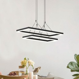 Lustre suspendu moderne en acrylique noir