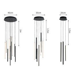 Lustre moderne à longue bande pour immeuble duplex