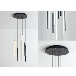 Lustre moderne à longue bande pour immeuble duplex