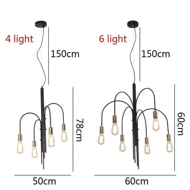 Lustre en fer moderne Suspension en fer simple