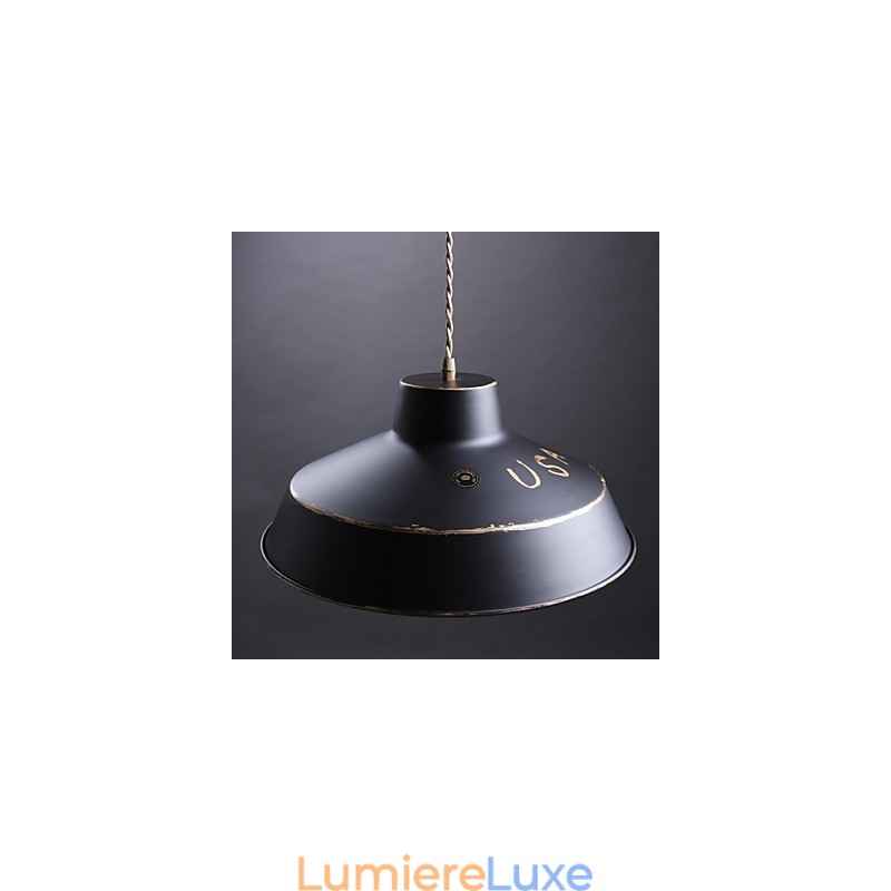 Lustre en métal peint moderne, contemporain, traditionnel, classique, rétro, style campagnard