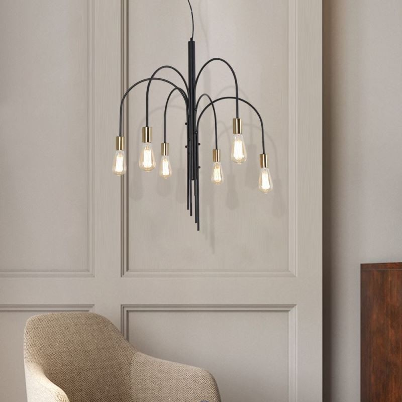 Lustre en fer moderne Suspension en fer simple