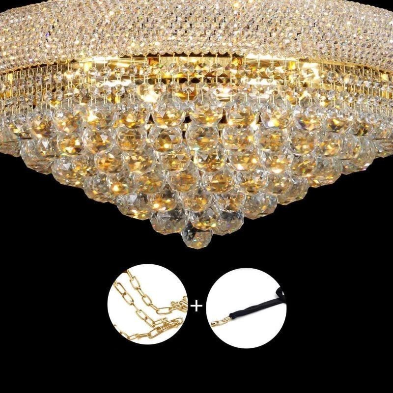 Lustre en forme de couronne, suspension luxueuse en cristal