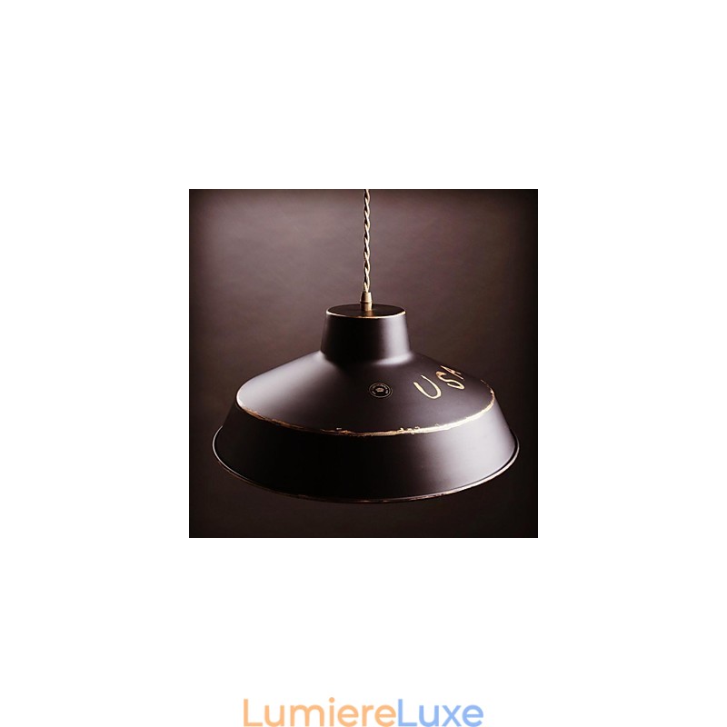 Lustre en métal peint moderne, contemporain, traditionnel, classique, rétro, style campagnard
