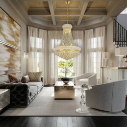 Lustre en forme de couronne, suspension luxueuse en cristal