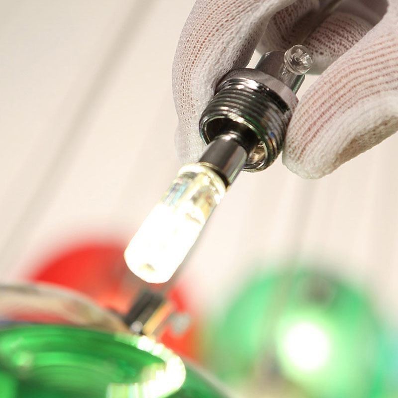 Lustre moderne en forme de boule de cristal coloré (style coloré, veuillez nous contacter)