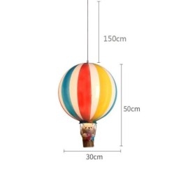 Suspension montgolfière colorée en acrylique