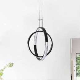 Lustre moderne à 2 anneaux pour salle à manger