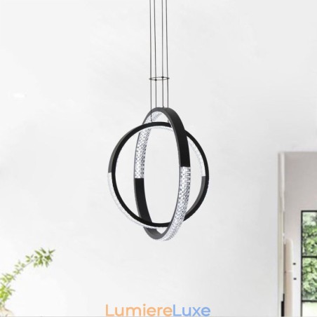 Lustre moderne à 2 anneaux pour salle à manger Lustre moderne à 2 anneaux pour salle à manger