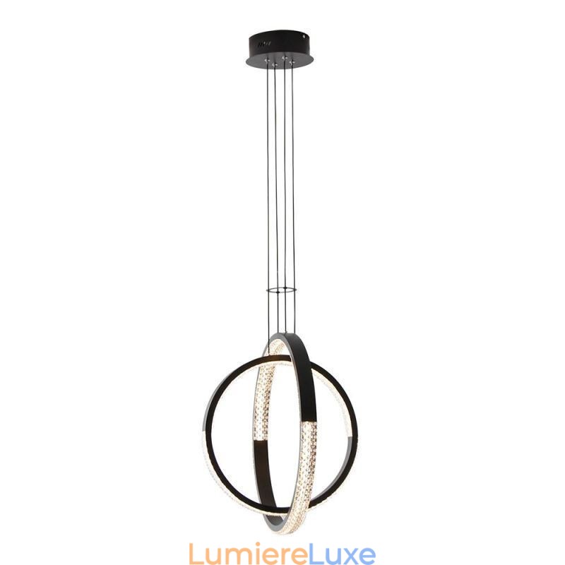 Lustre moderne à 2 anneaux pour salle à manger