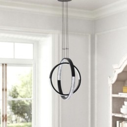 Lustre moderne à 2 anneaux pour salle à manger