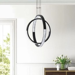 Lustre moderne à 2 anneaux pour salle à manger