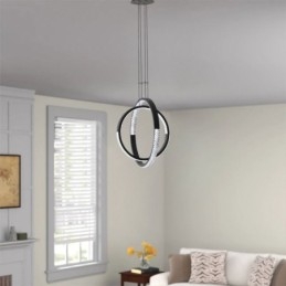 Lustre moderne à 2 anneaux pour salle à manger