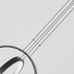 Lustre moderne à 2 anneaux pour salle à manger