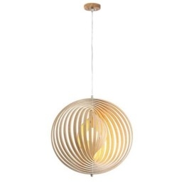 Lustre boule rond moderne en tilleul