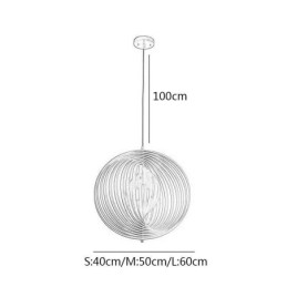 Lustre boule rond moderne en tilleul