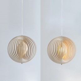 Lustre boule rond moderne en tilleul
