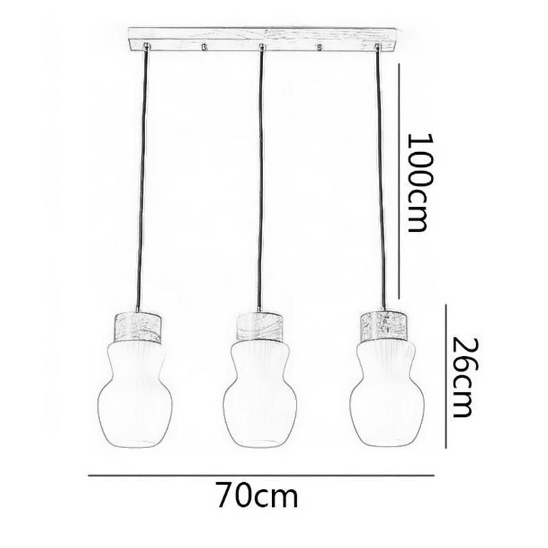 Suspension en verre japonais, décoration créative
