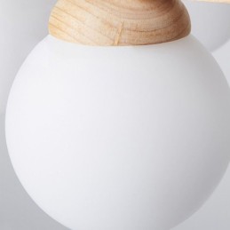 Lustre japonais en bois, suspension moléculaire