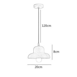 Suspension japonaise en bois avec chapeau